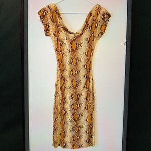 Diane Von Furstenberg Zeke Snake Silk Midi Dress